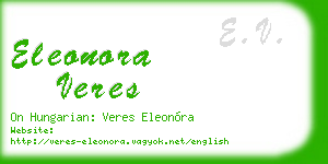 eleonora veres business card
